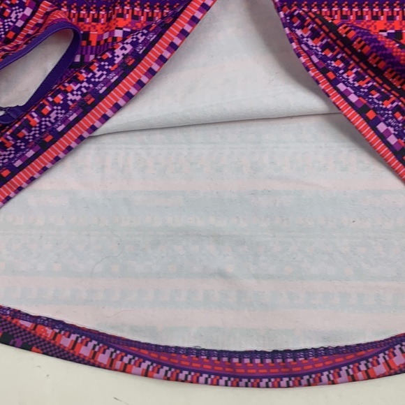 Nike Pro Half Zip Pullover Top Shirt Size Medium Pink Purple Design Compression - Picture 9 of 11